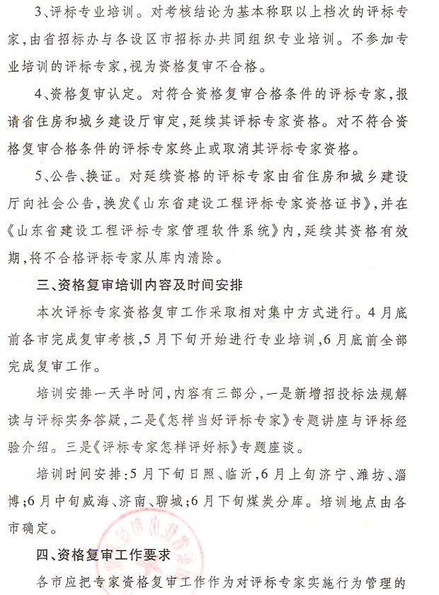 关于对全省九城市任期届满评标专家进行资格复审的通知